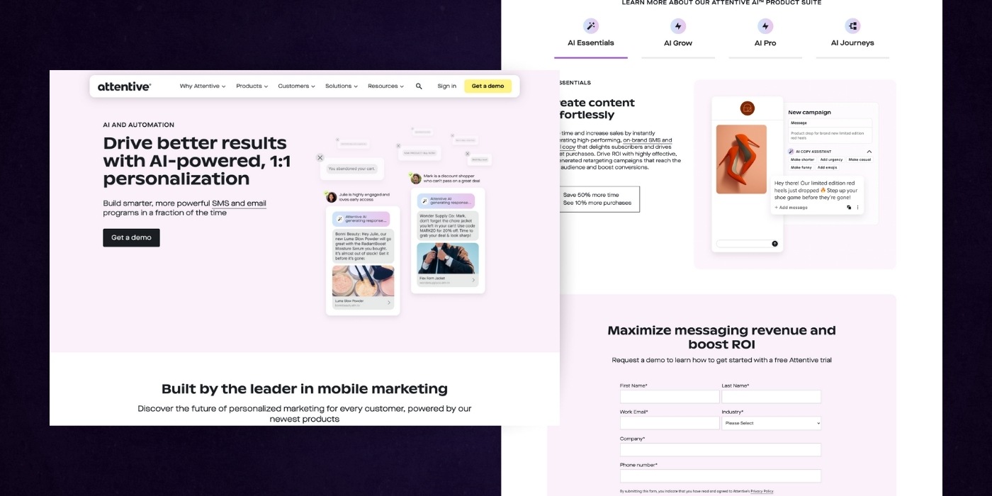 01 - Attentive Product Page