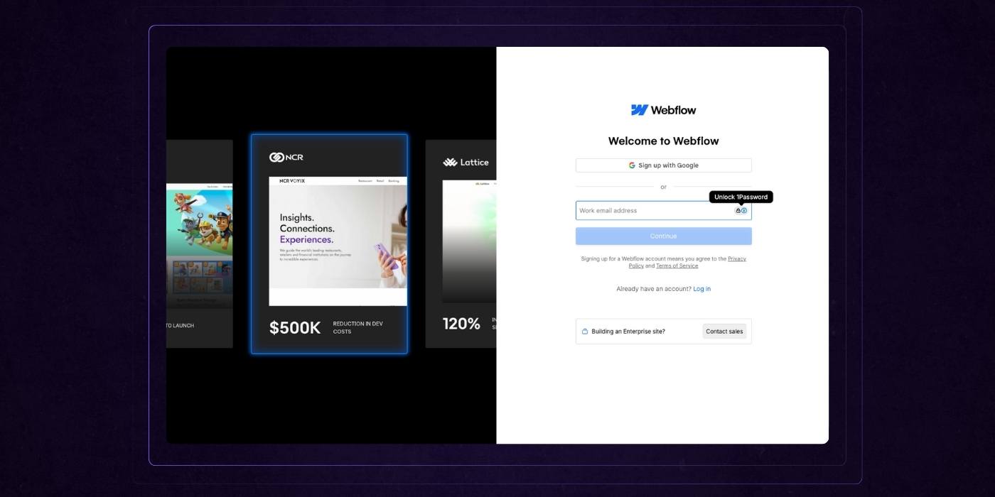 15 - Webflow Sign Up