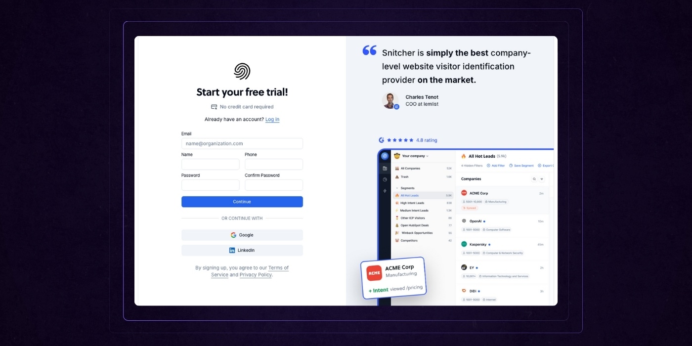 Source: Snitcher.com