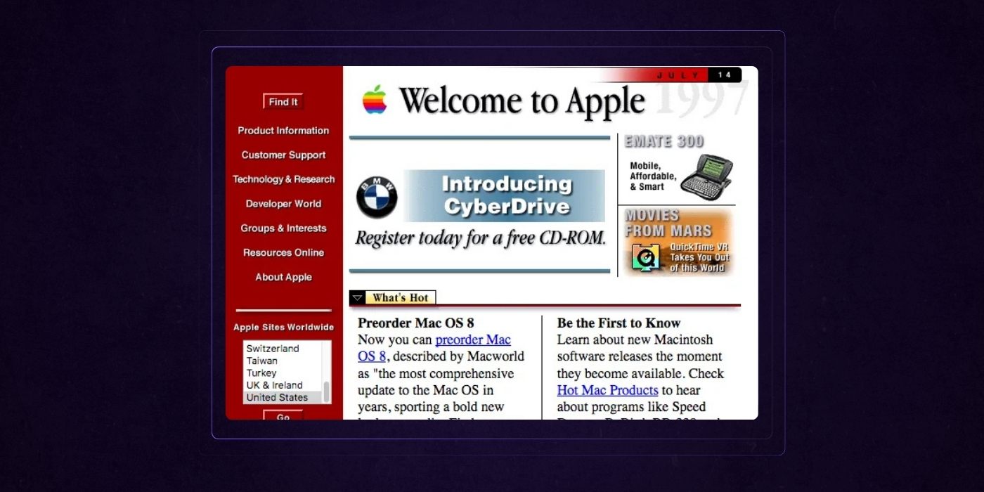 Apple Website - 1997