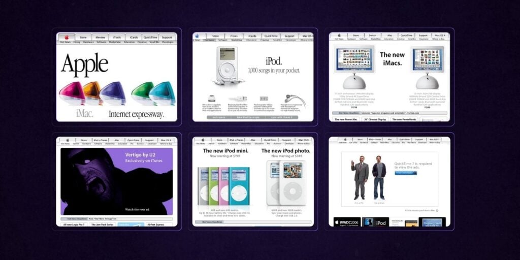 The Evolution Of Apple’s Website - Huemor