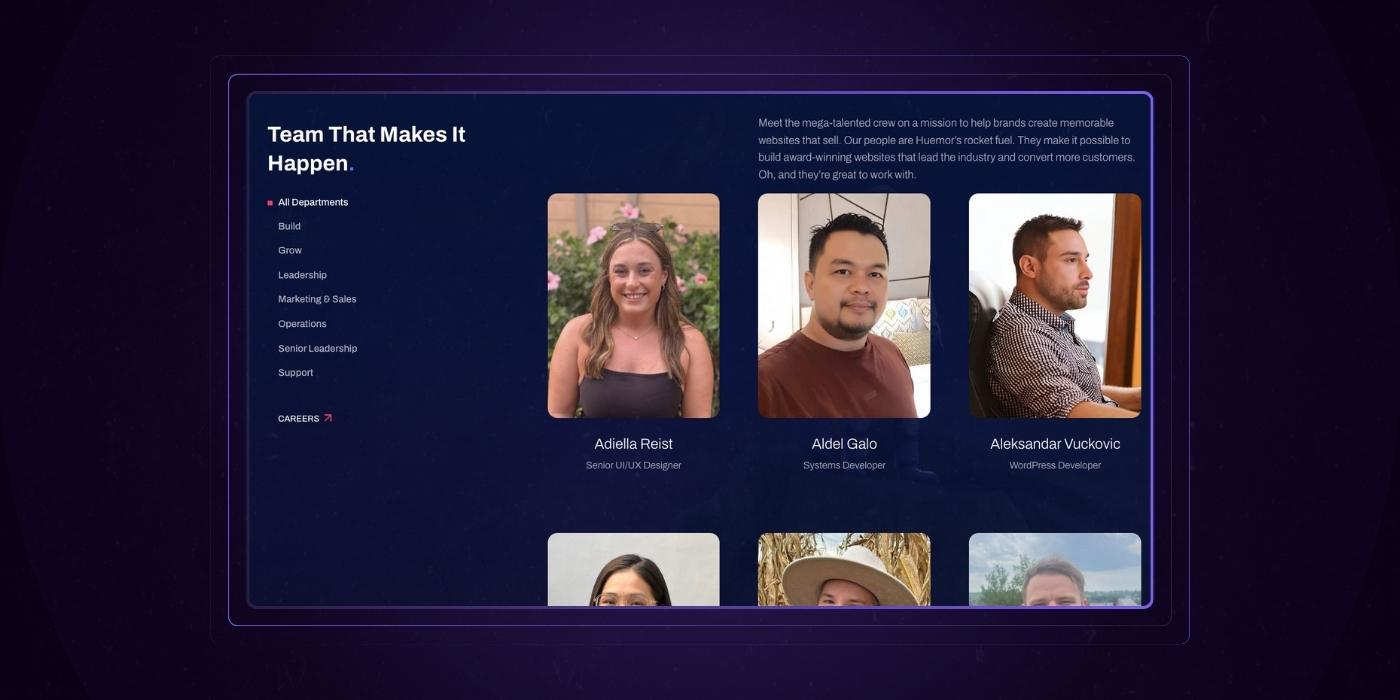 05 - About Us Page - Highlight team graphic