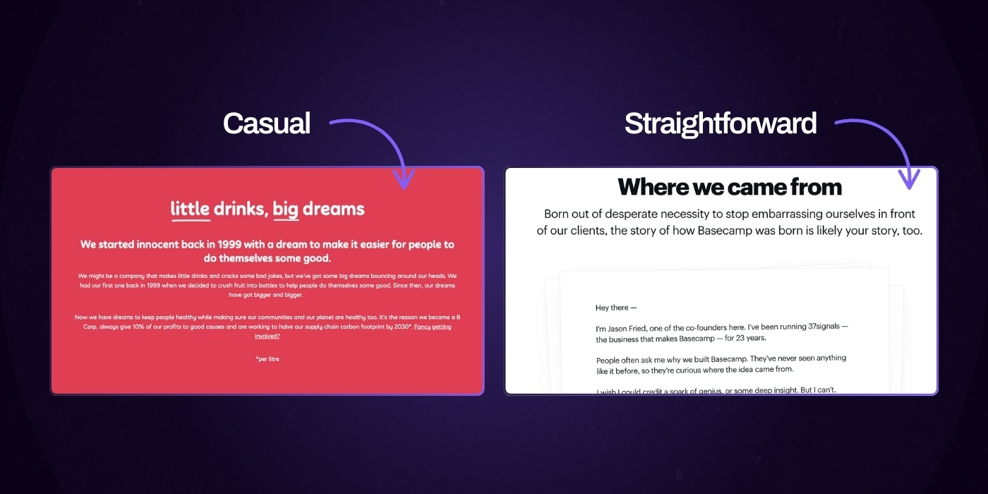 14- About Us Page - Story telling types graphic