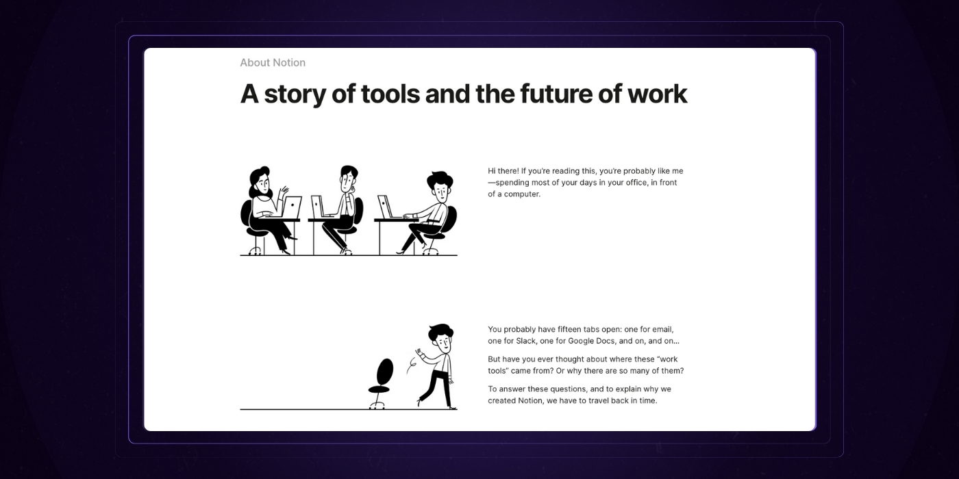 22 - About Us Page - Story llustration graphic