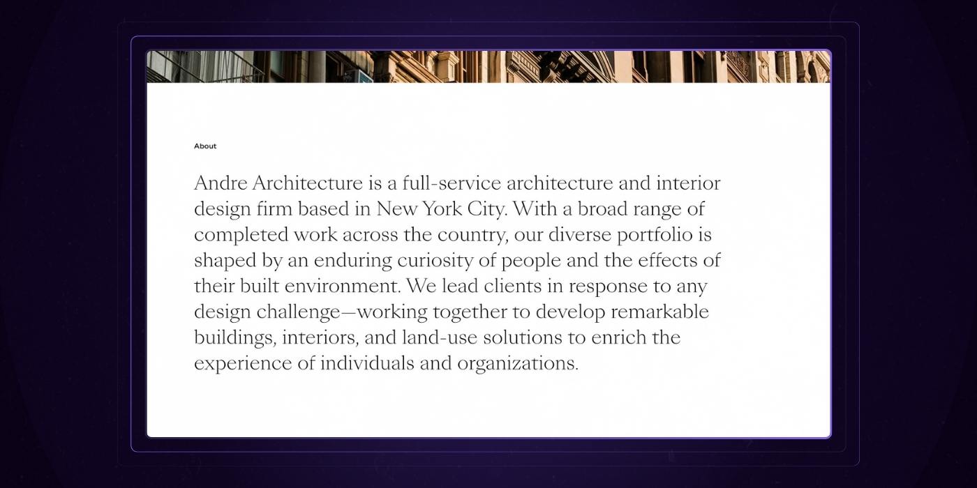 26 - About Us Page - Minimal graphic