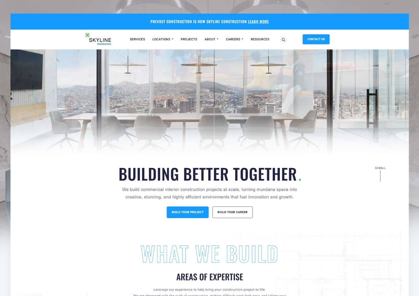 Skyline Construction Case Study | Site Design & Dev by Huemor