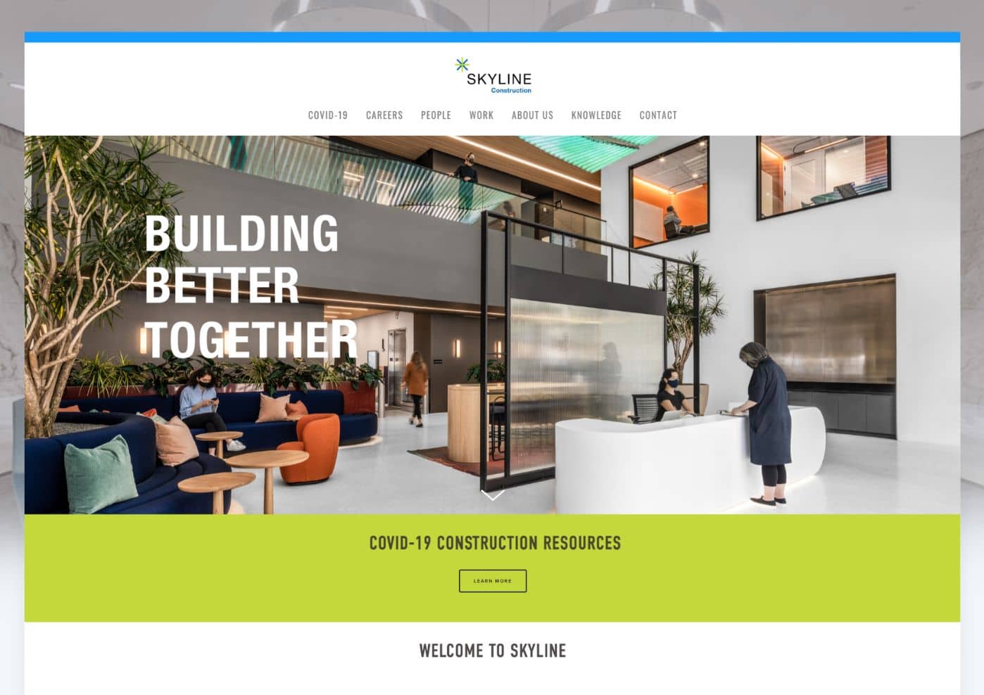 Skyline Construction Case Study | Site Design & Dev by Huemor